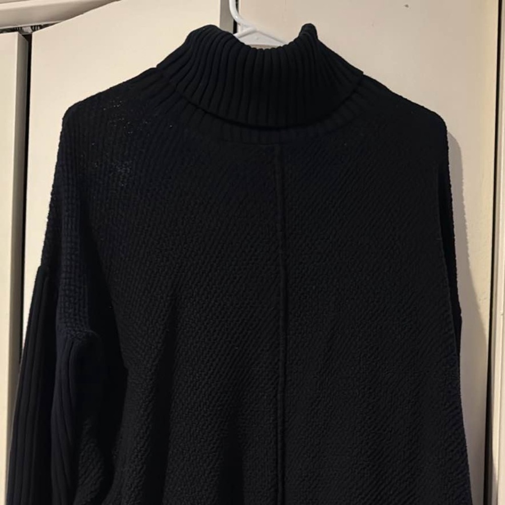Elegant Black Turtleneck Cardigan for women
